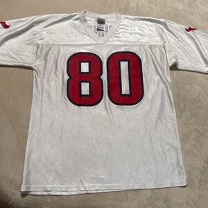 NFL White Jersey with Red and Navy Number 80